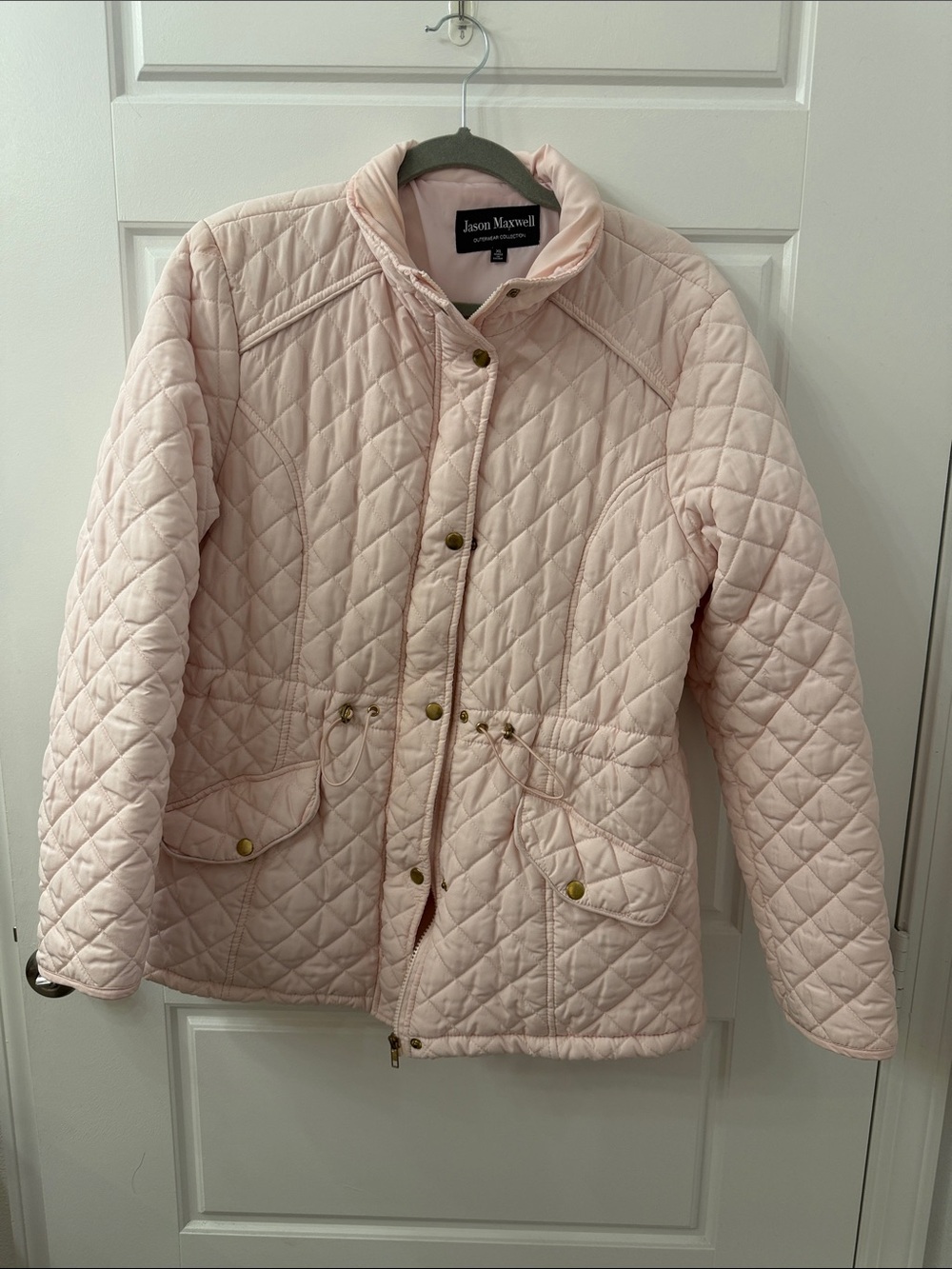 jason maxwell Blush Quilted Diamond-Stitch Puffer Jacket